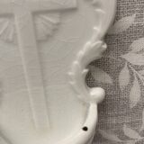 old white porcelain font