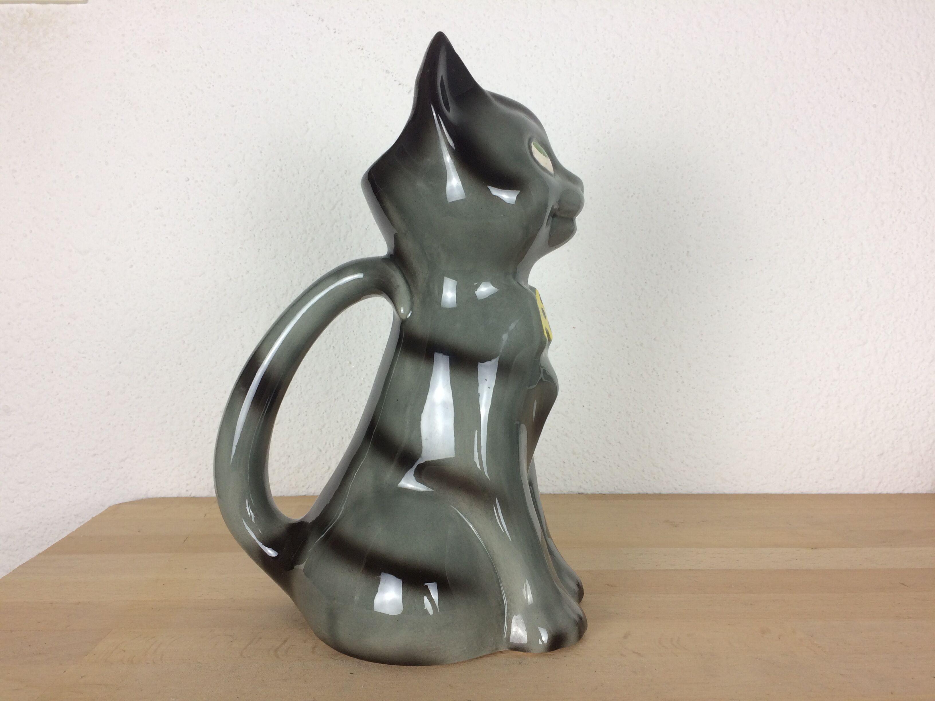 Poet-Laval cat pitcher in zoomorphic ceramic