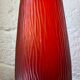 Vase verre rouge style Art Déco