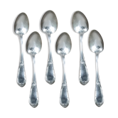 Lot de 6 cuillères en métal argenté