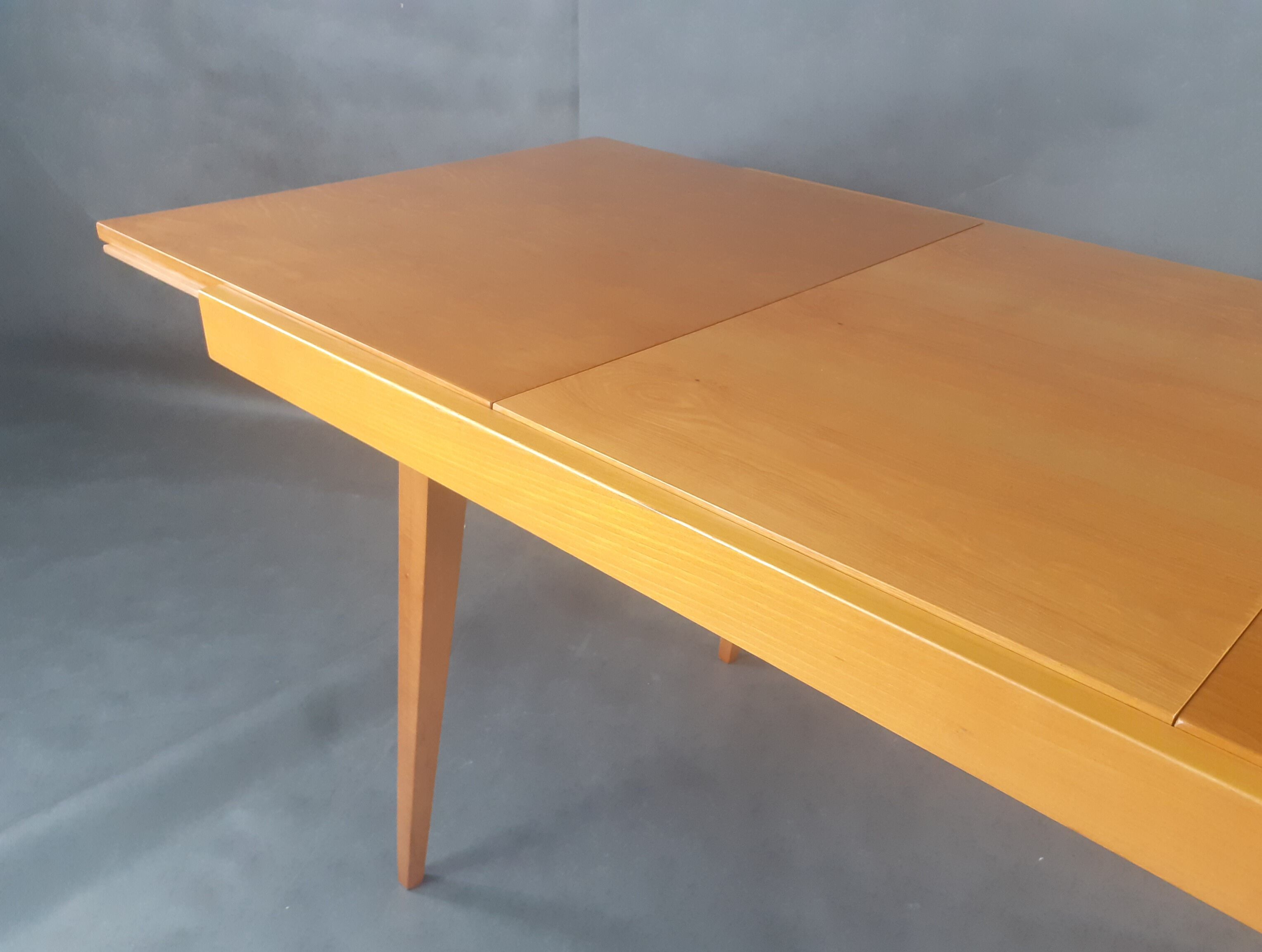 Extension Table in Ash František Jiràk by Tatra vintage Czech 1960s