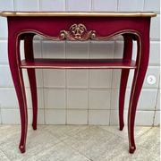 Console Louis XV Rouge Bordeaux et Or