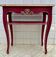 Louis XV Console in Bordeaux Red and Gold