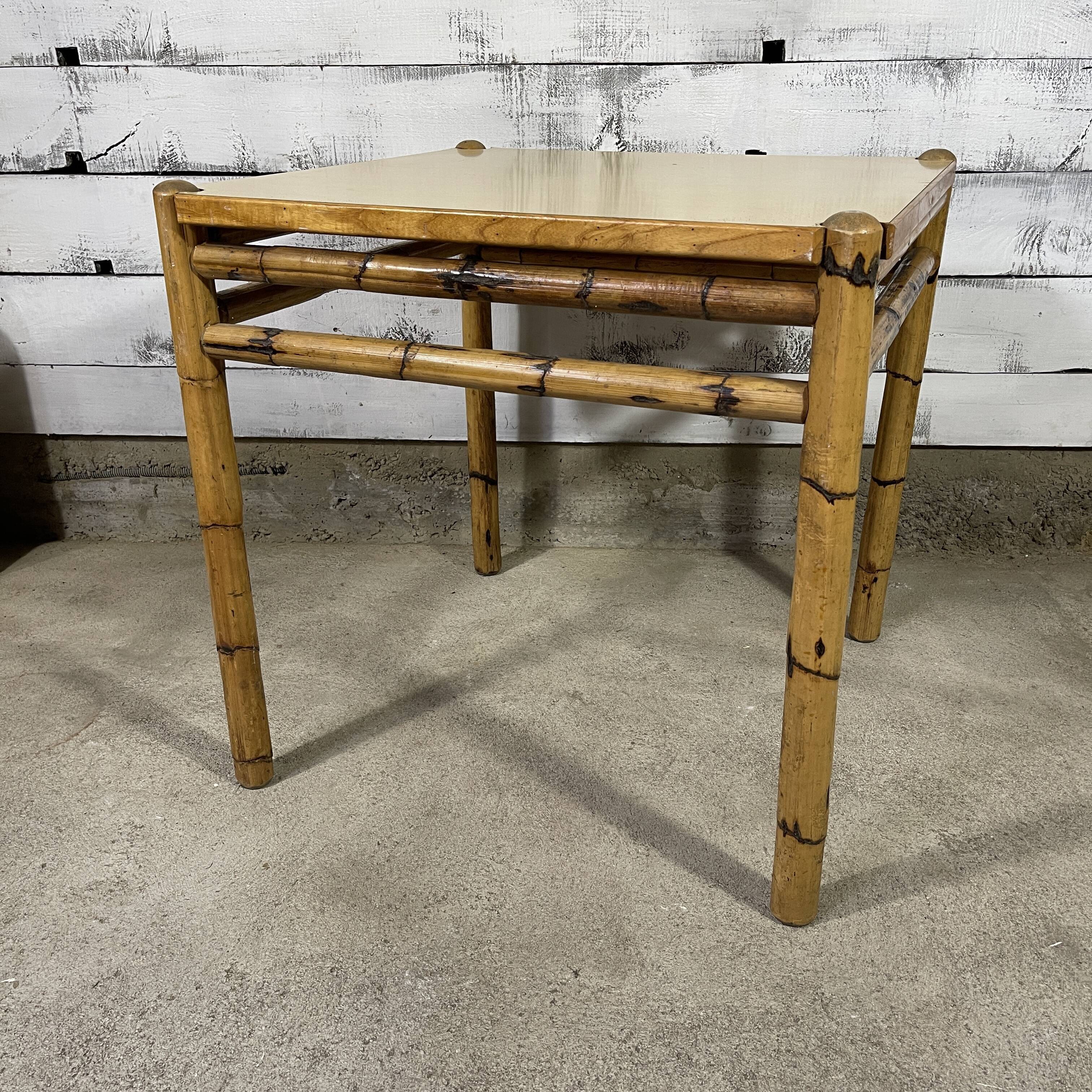 Pair of bamboo dining table with formica top