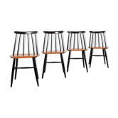 4 chairs Fanett Ilmari Tapiovaara Edsby Verken stamped