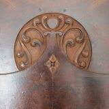 Art Nouveau Secessionist Carved Burr Walnut Wood Wall Hanging 1900