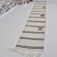 Tapis Kilim ancien en chanvre blanc vintage sku3885