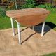 Antique round walnut table – sanded solid wood top