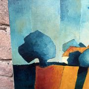 Oil on canvas "Village"
