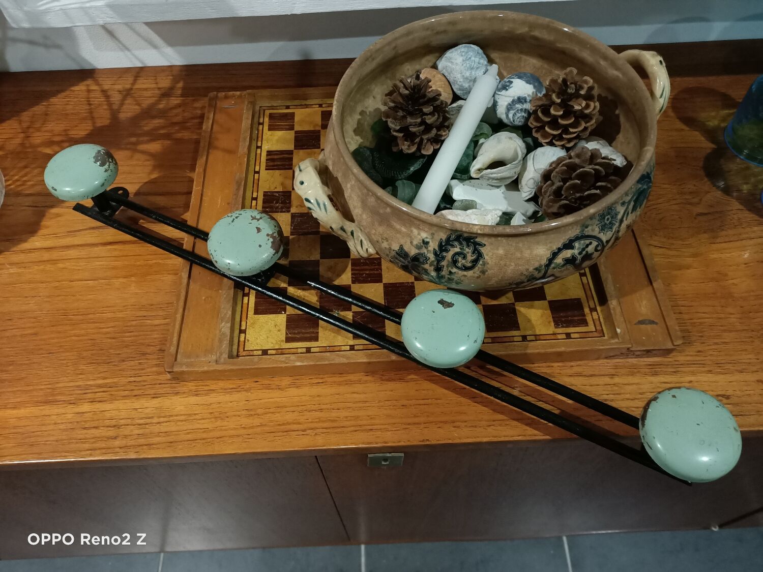 Vintage wall coat rack