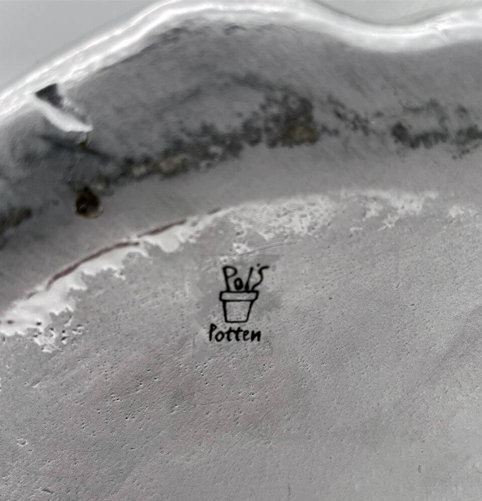 Large Vintage Vase • Pop Sculpture • Chrome Ceramic • Pols Potten • 1990