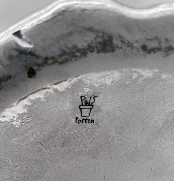 Grand Vase Vintage • Sculpture Pop • Céramique Chromée • Pols Potten • 1990