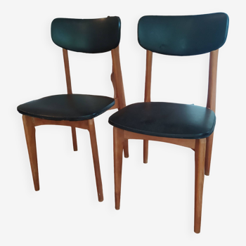 paire de chaises scandinave 1960