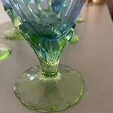 Bormioli rocco bahia blue & green art nouveau ombre verres