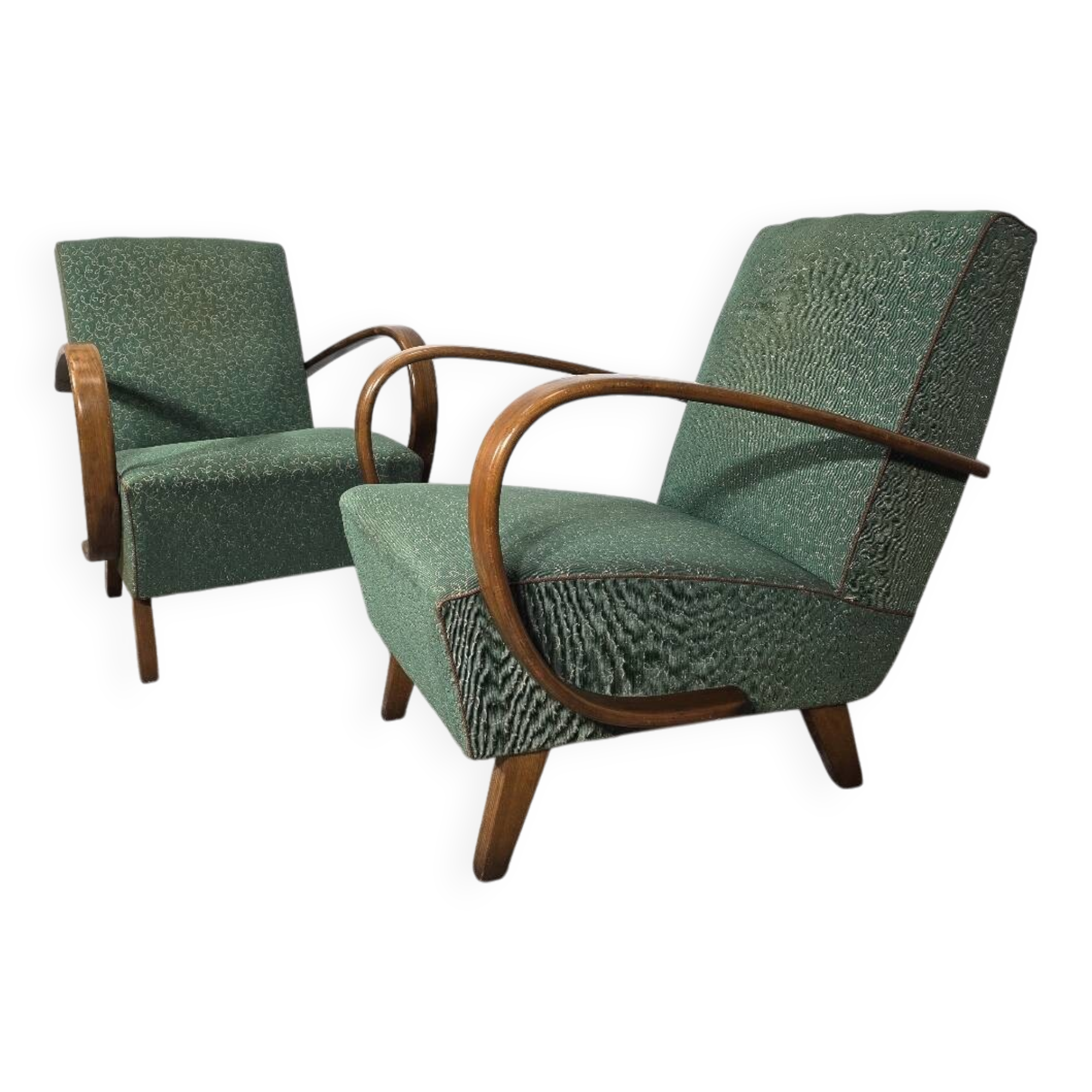 Set of Vintage Armchairs by Jindrich Halabala, 1940s