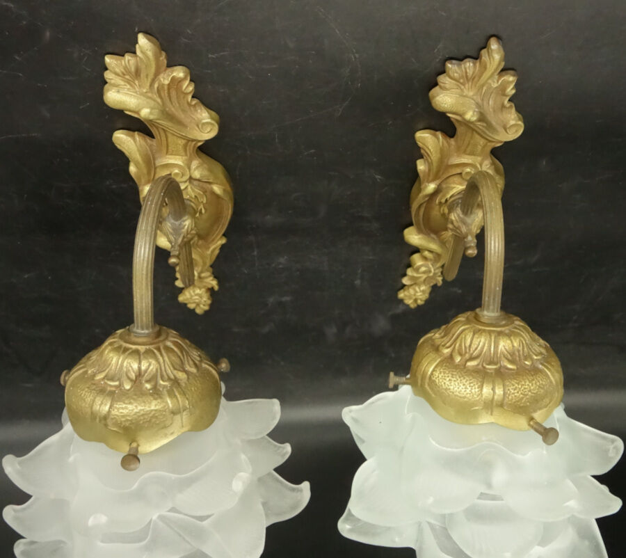Pair of Louis XV style wall lamps