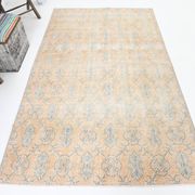 5x8 Shades Of Pale Orange Classic Turkish Vintage Rug, 140x238Cm SK 2296