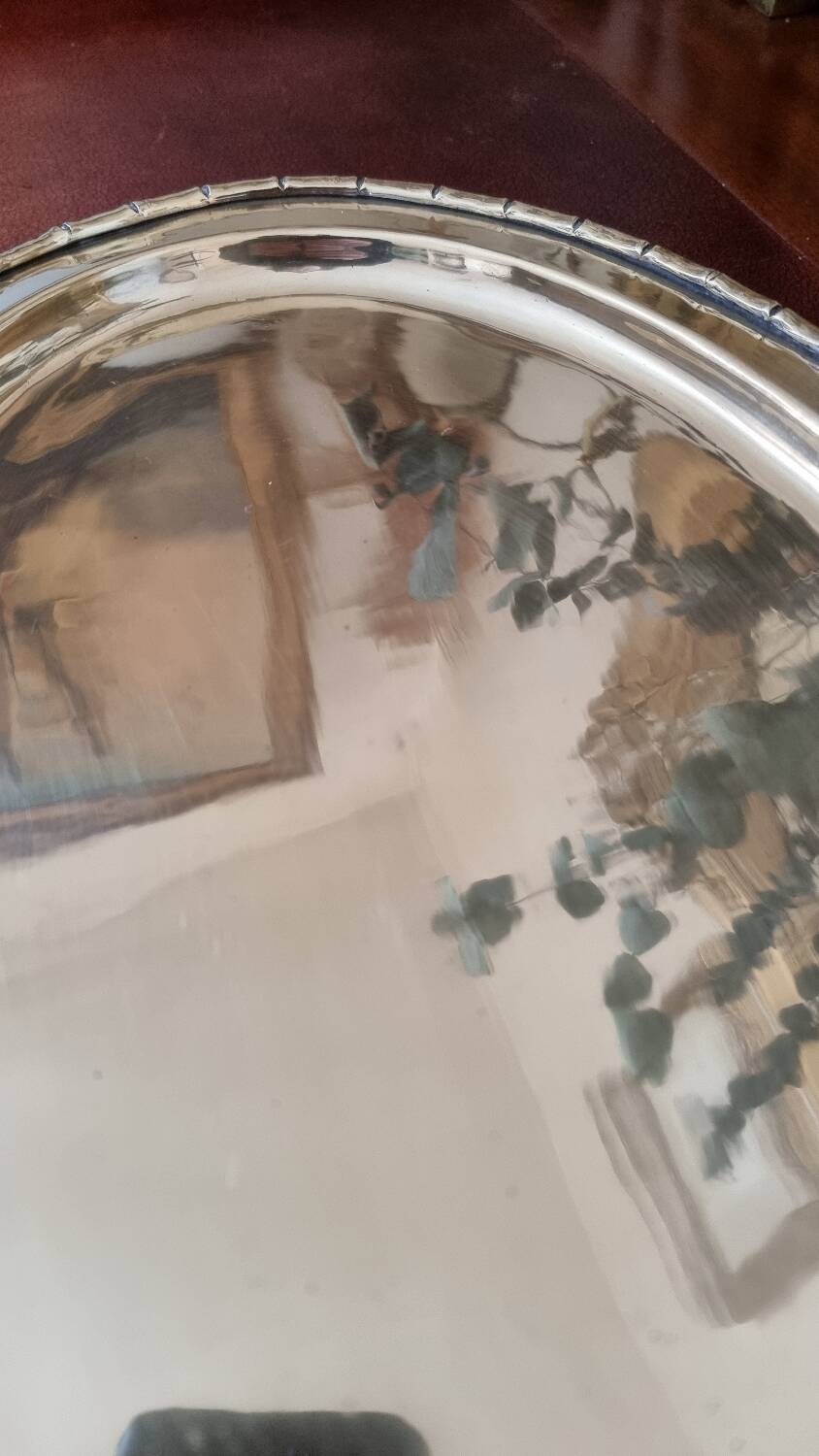 Vintage gold metal tray