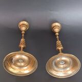 Pair of brass candlesticks