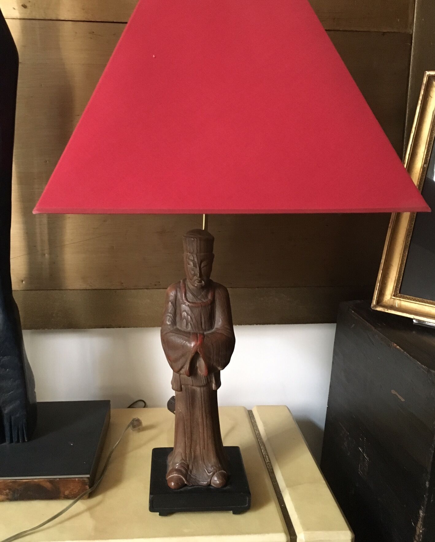 A Pair Of Wooden Lamps The Way of James Mont