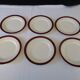 Digoin sarreguemines opaque porcelain dinner plates, pasteur pattern
