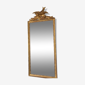 Old mirror in gilded wood