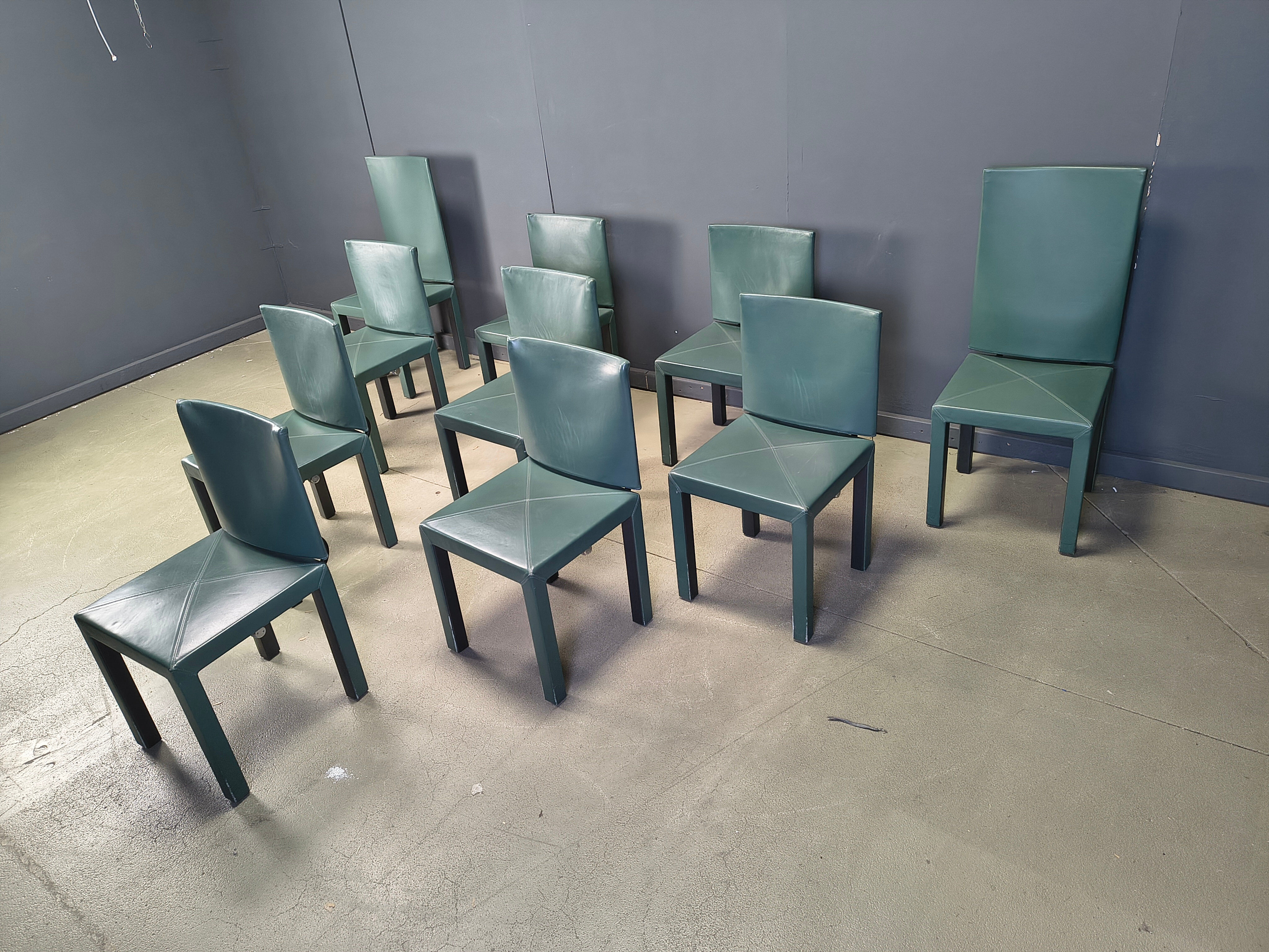 Arcadia dining chairs by Paolo Piva for B&B Italia set of 10