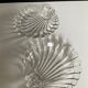 Pair of vintage shell glass trinket dishes