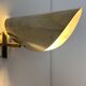 Vintage adjustable wall light, solid brass, Sweden 1970s