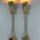 Brass flexible wall lamps, set of 2, 1960’s