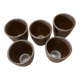 Set of 5 handcrafted ceramic cups –
