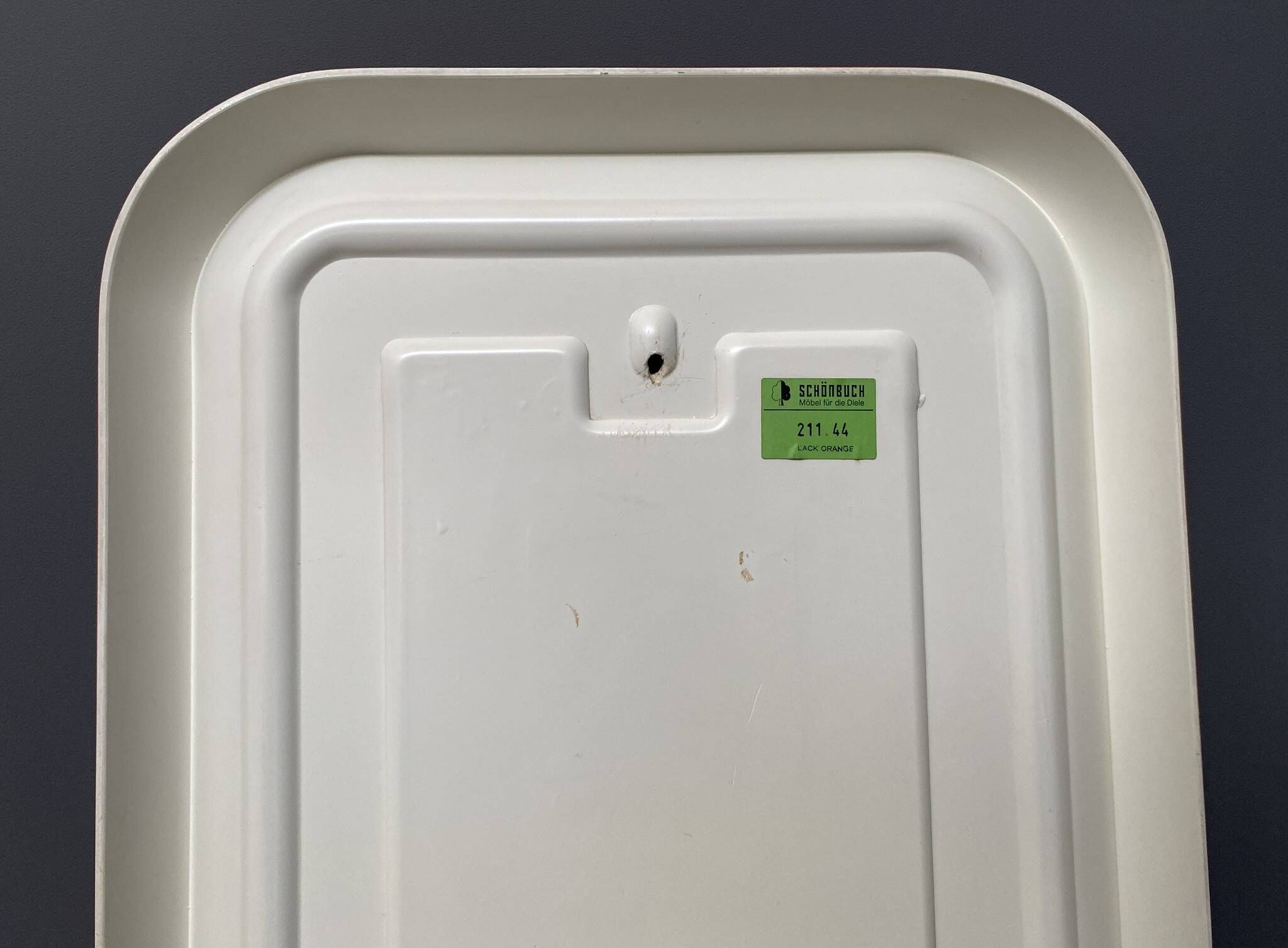 XXL orange Quadro mirror by Schönbuch 1970s