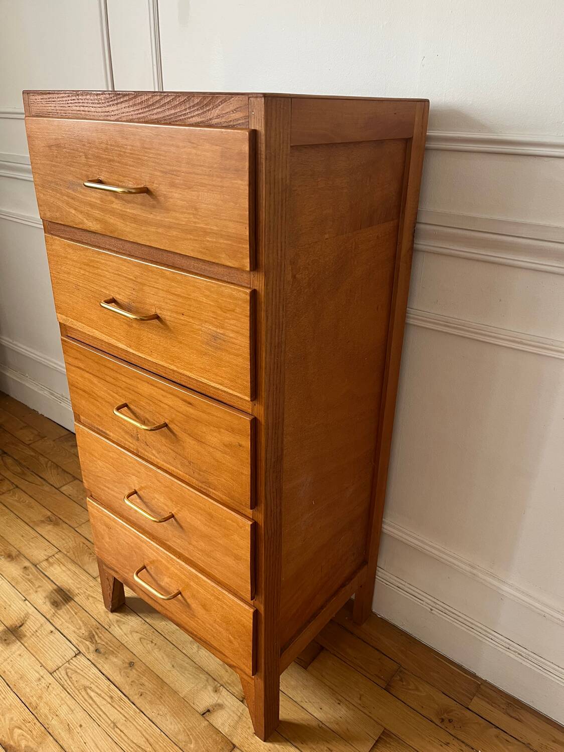 Chiffonnier en bois pieds compas