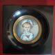 Peinture miniature sous cadre Napoléon III