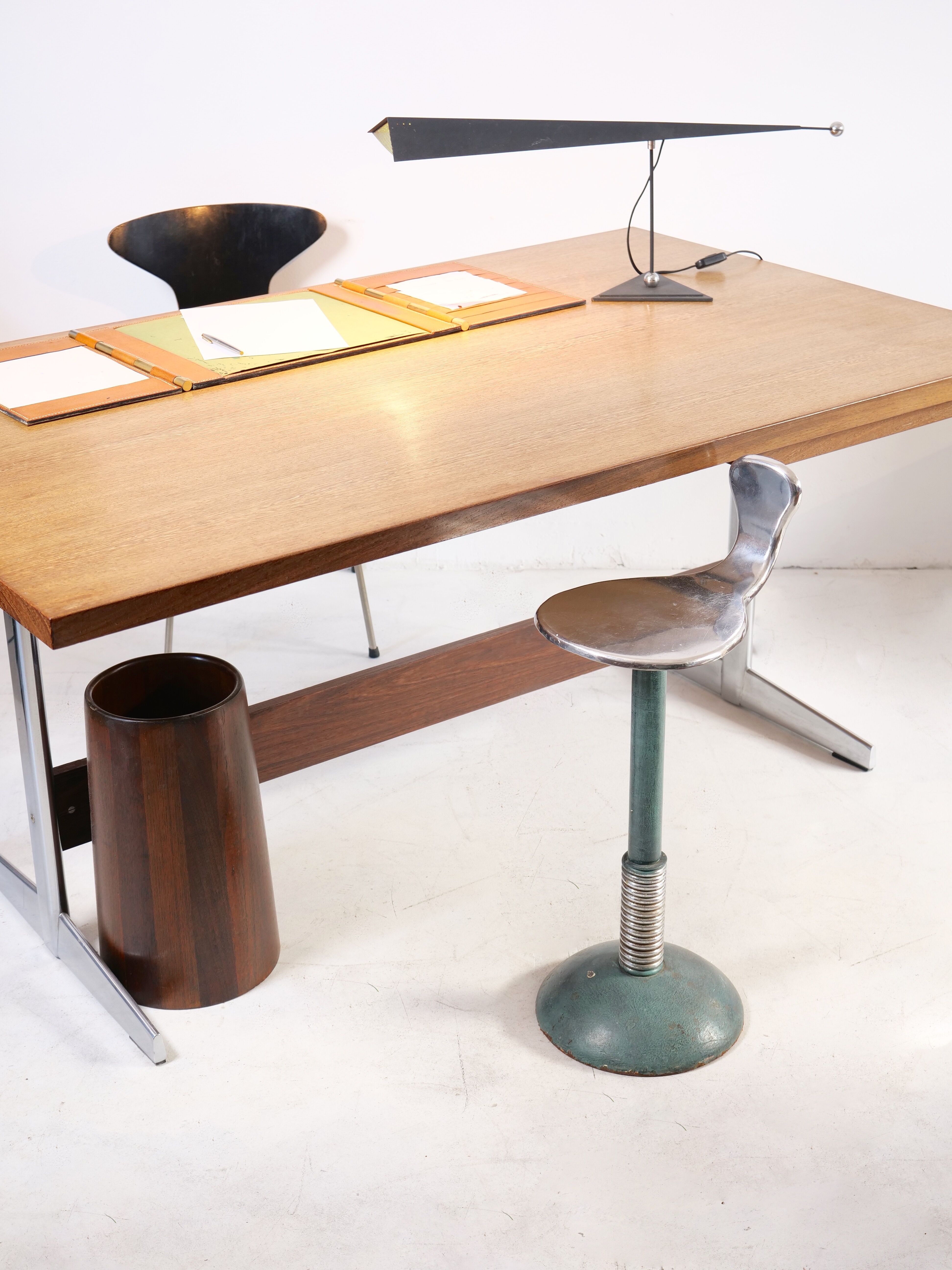 Active seated stool on vintage art deco spring