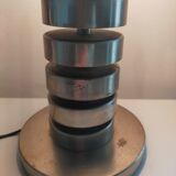 Vintage metal chrome spiral lamp foot