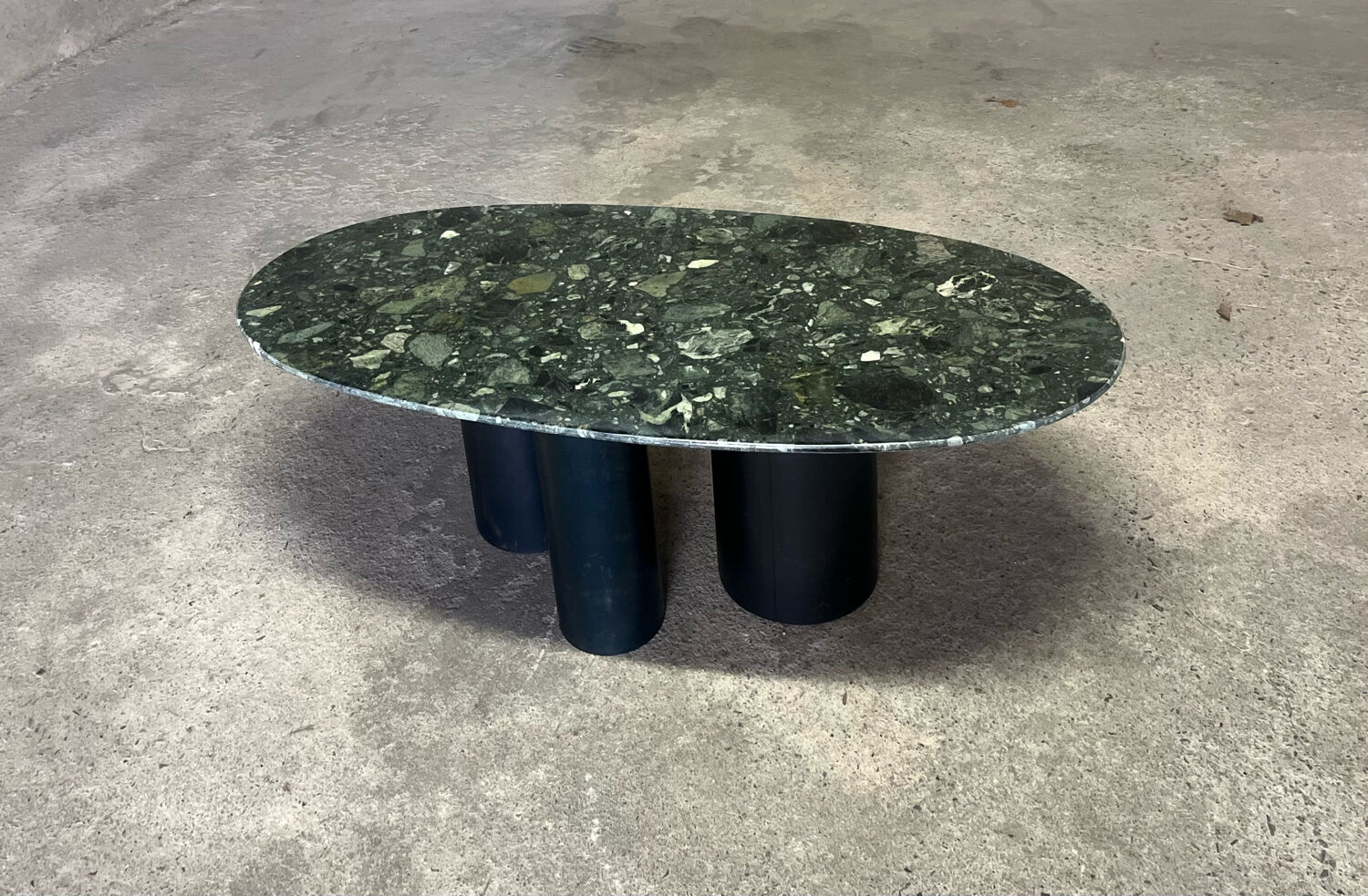 Coffee table marble feet steel
