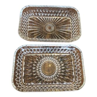 Set of 2 butter dish or raviers