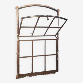 Window L84xH137.5 industrial arched metal glass roof frame