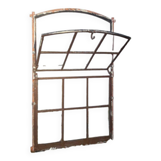 Window L84xH137.5 industrial arched metal glass roof frame