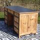 Vintage pine desk, restored