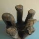 elephant stool plant holder vintage African art 50s