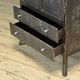 Antique industrial metal display cabinet, circa 1920