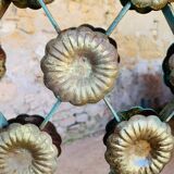 Screen, Art Deco wrought iron with floral decorations circa 30's