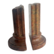 Genuine Red Alabaster Marble Italian Bookend Column Shaped Pair