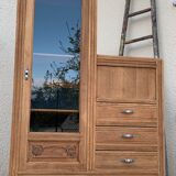 Art Deco asymmetrical glass Parisian wardrobe 1930