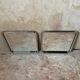 Pair of chrome tube mirrors