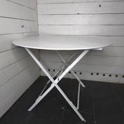 Folding iron garden table