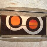 Glass coffee table, ceramics 70