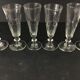 Suite de 6 flûtes à champagne en verre ancien